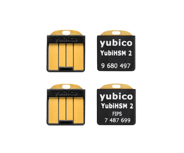 YubiHSM 2 family 2 types of yubikey fornt and back