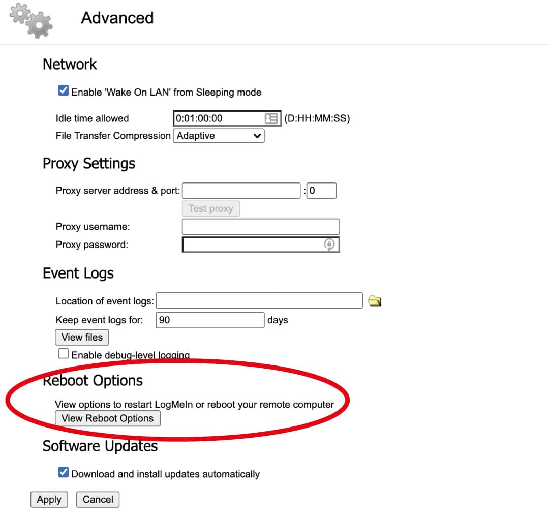 Step 3 of the technical guide for 'How Do I Restart My Work PC From Home'