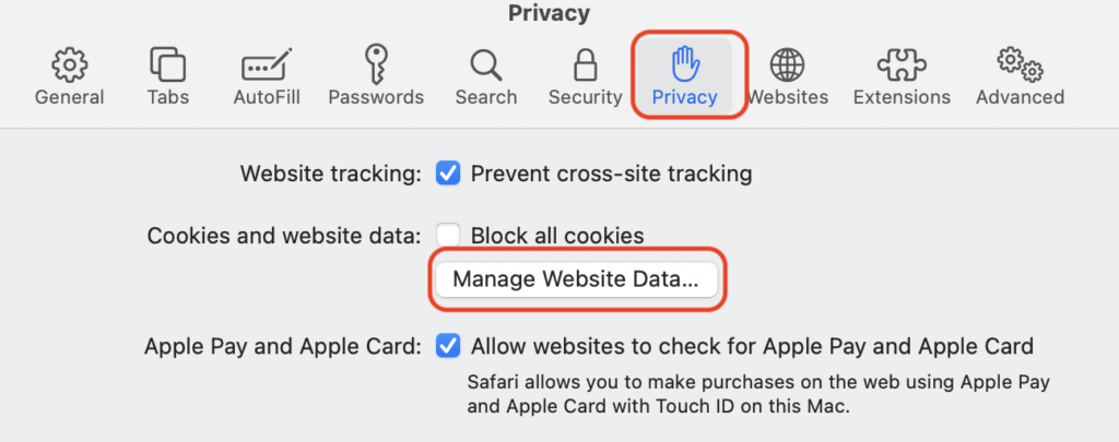 Step 2 of Clearing Cookies And Cache In Safari tech guide