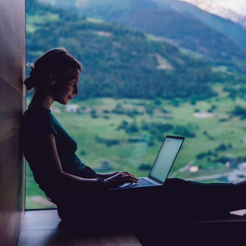 Woman Working Remotely