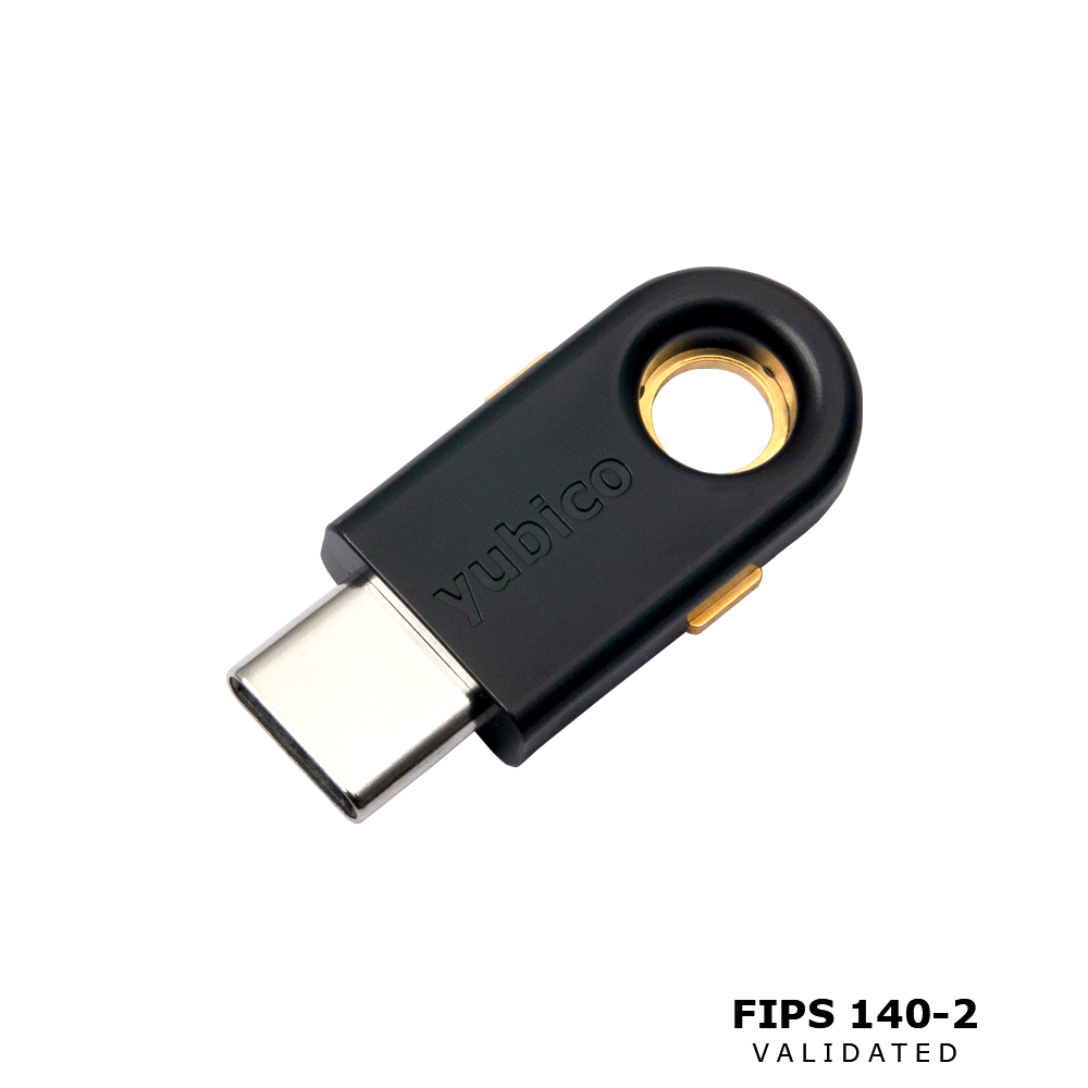 The front of a YubiKey 5cfips token